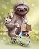 SLOTH GO RIDING Poster och Canvastavla
