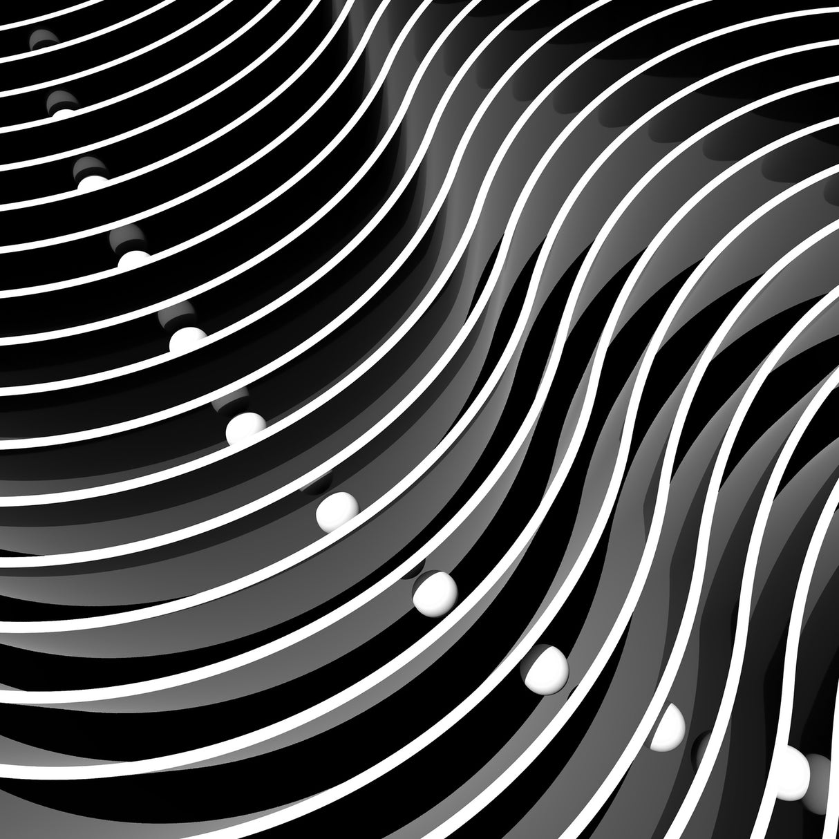 Curve and Ball Path Poster och Canvastavla