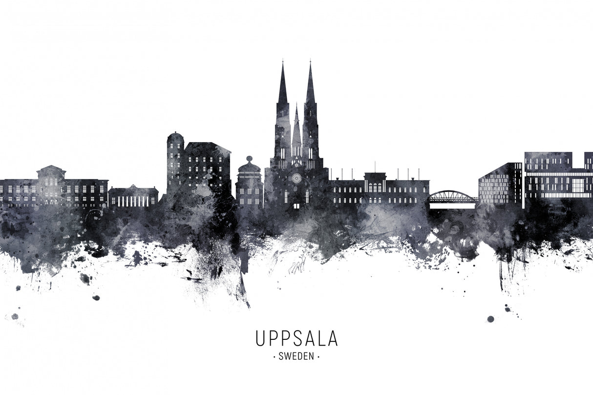 Uppsala Sweden Skyline Poster och Canvastavla