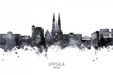 Uppsala Sweden Skyline Poster och Canvastavla