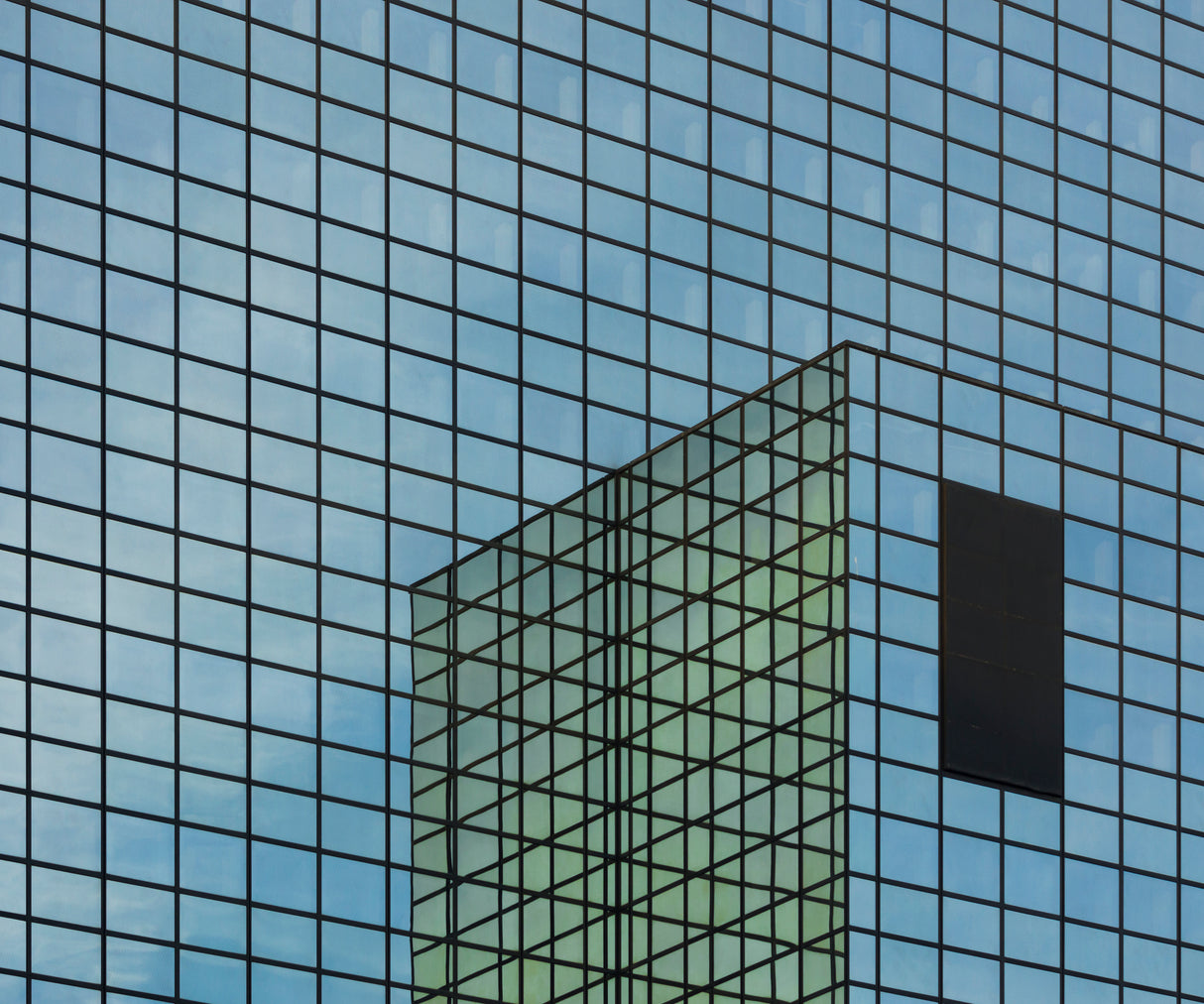 Facade in blue Poster och Canvastavla