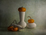 Still life of persimmon and pumpkin Poster och Canvastavla