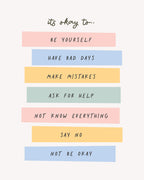 Its Okay To Poster och Canvastavla