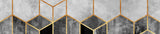 Charcoal Hexagons Poster och Canvastavla
