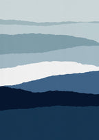 Blue Abstract II Poster och Canvastavla