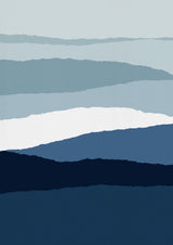 Blue Abstract II Poster och Canvastavla
