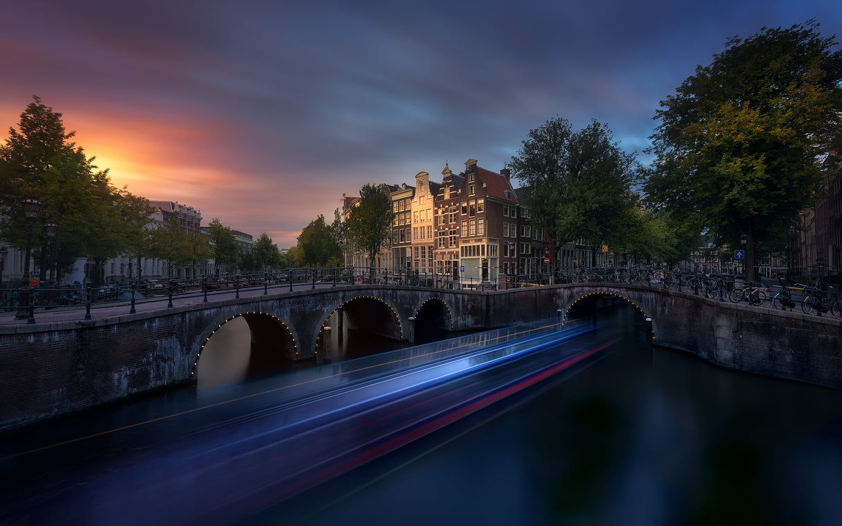 Amsterdam Sunset Poster och Canvastavla