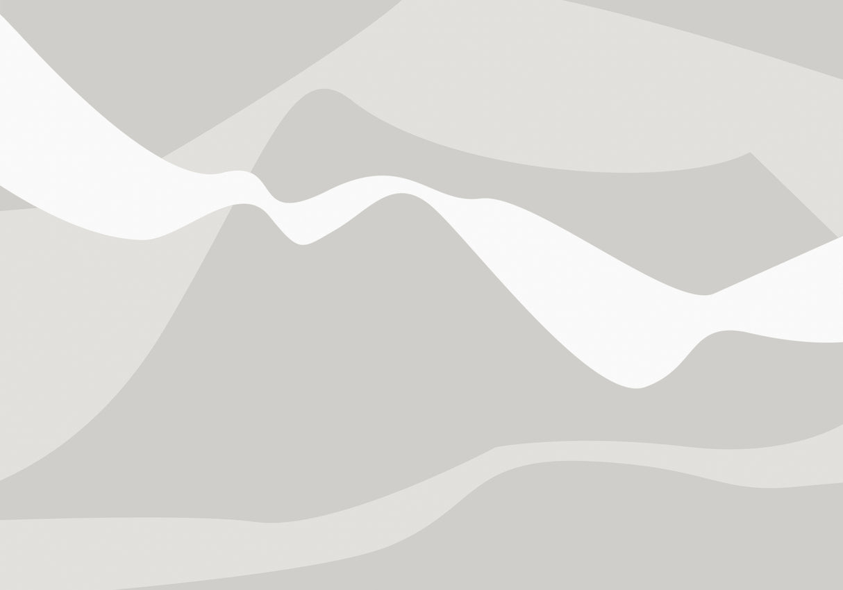 Mountain Waves Warm Gray Poster och Canvastavla
