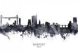 Newport Wales Skyline Poster och Canvastavla