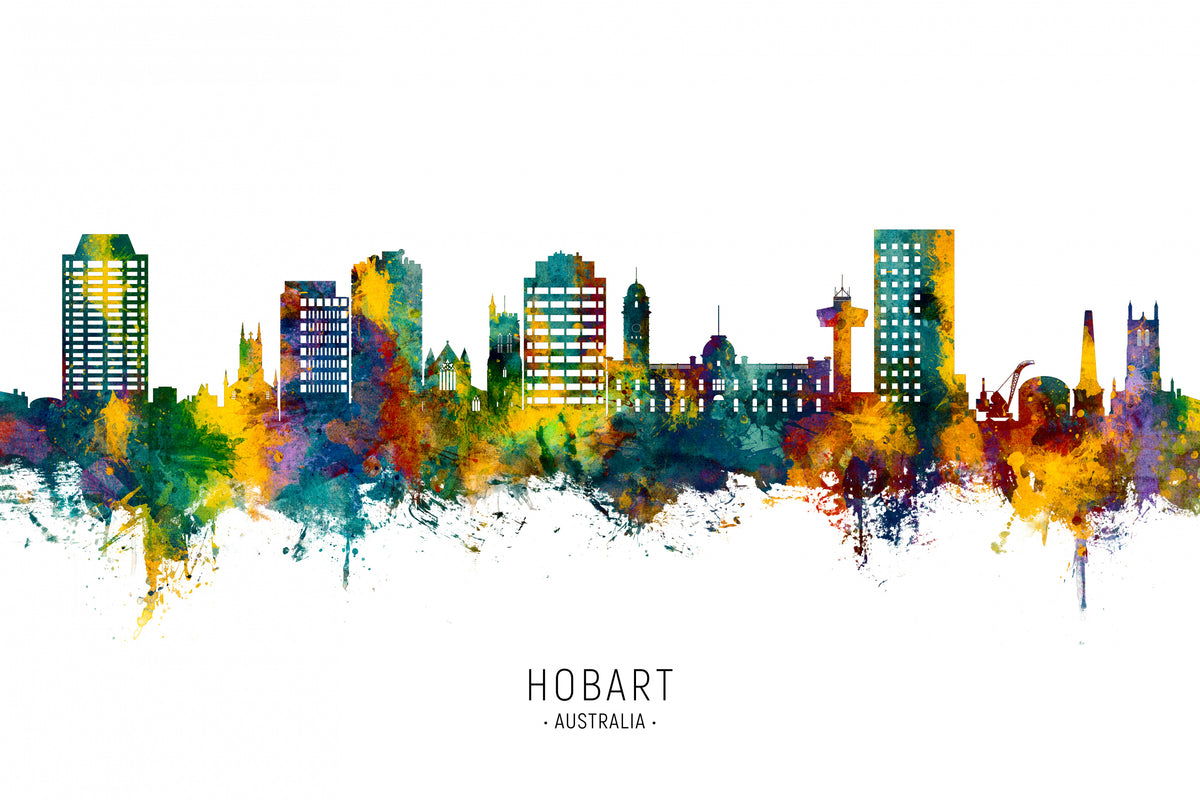 Hobart Australia Skyline Poster och Canvastavla