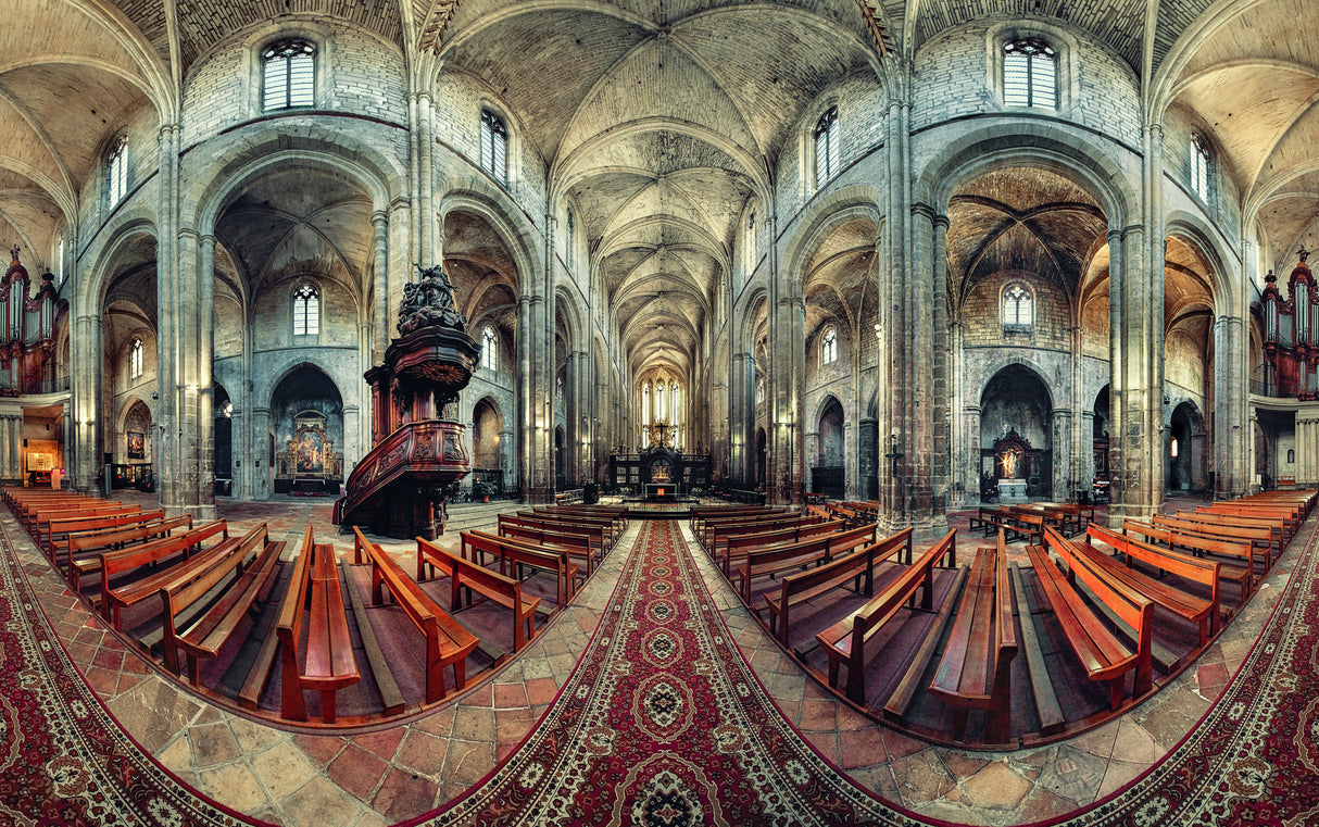 Basilique Sainte-Marie-Madeleine Poster och Canvastavla