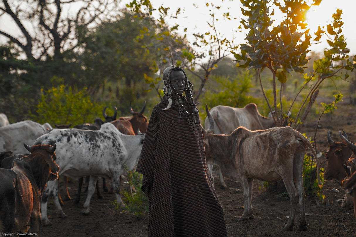 Ethiopian Mursi tribes Poster och Canvastavla