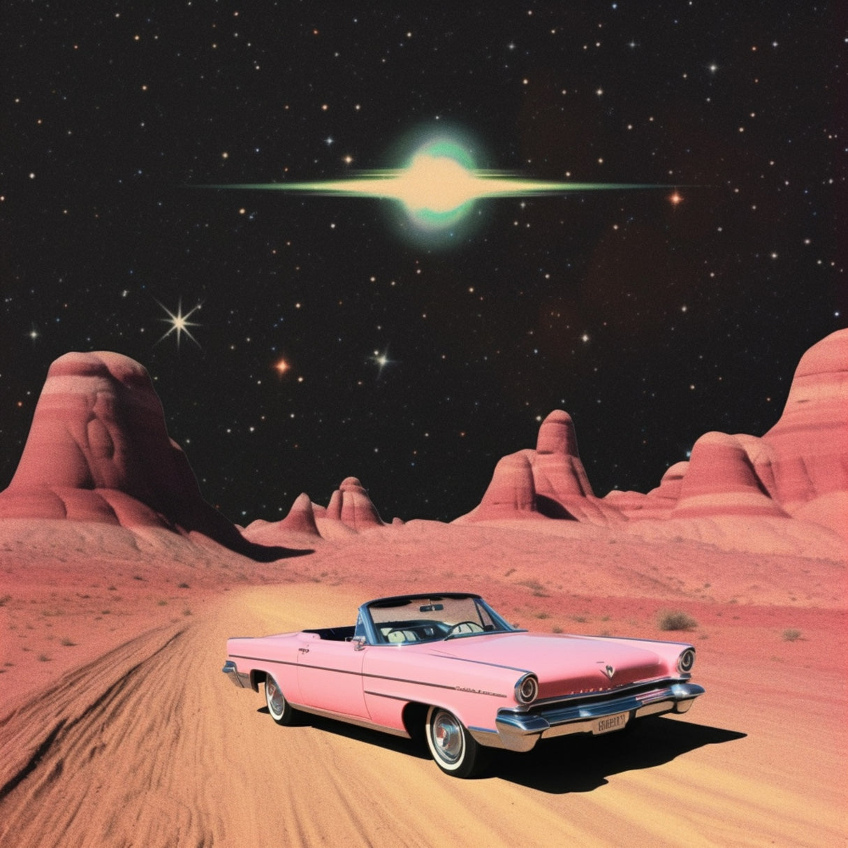 Pink Convertible No. 1 Poster och Canvastavla