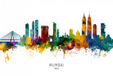 Mumbai Skyline India Bombay Poster och Canvastavla