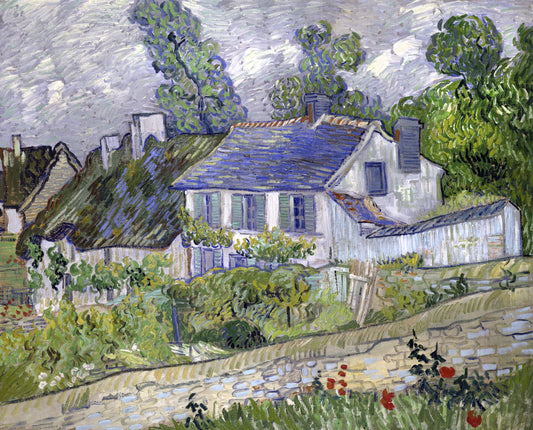 Vincent Van Gogh's Houses At Auvers (1890) Famous Poster och Canvastavla
