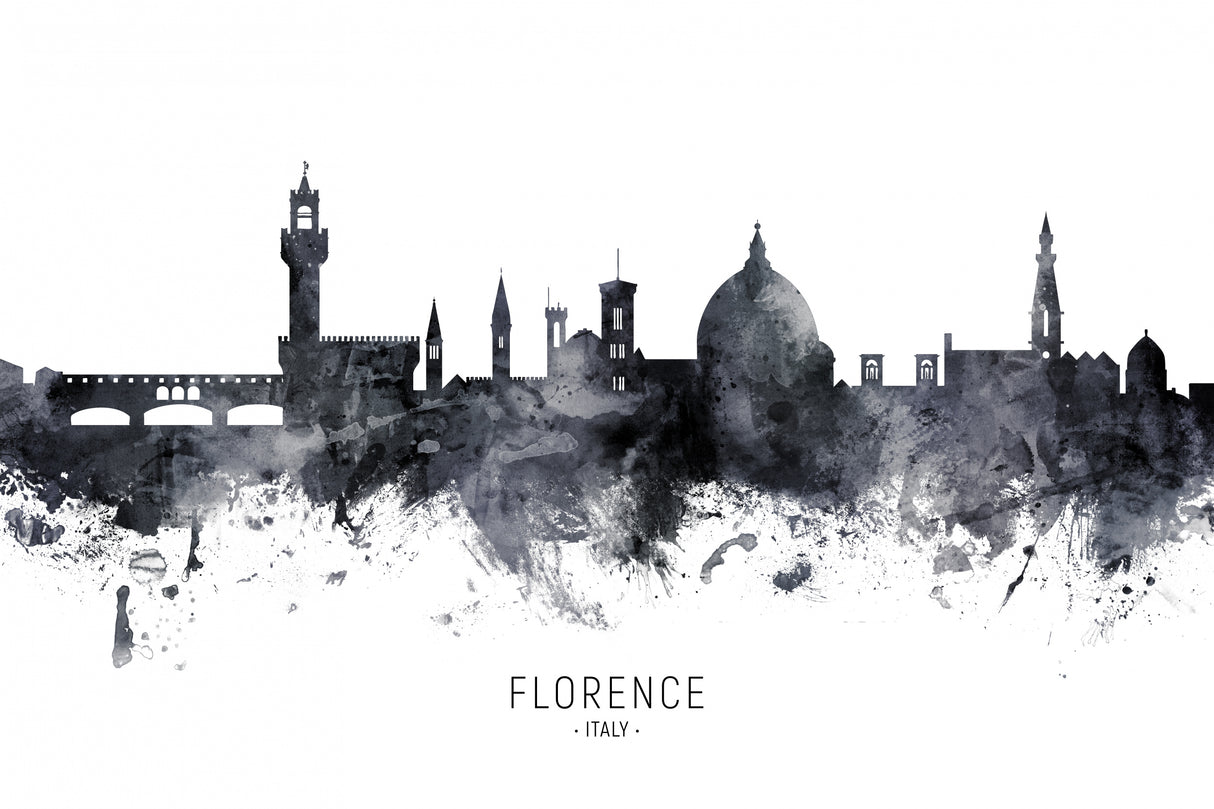 Florence Italy Skyline Poster och Canvastavla