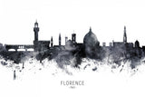 Florence Italy Skyline Poster och Canvastavla