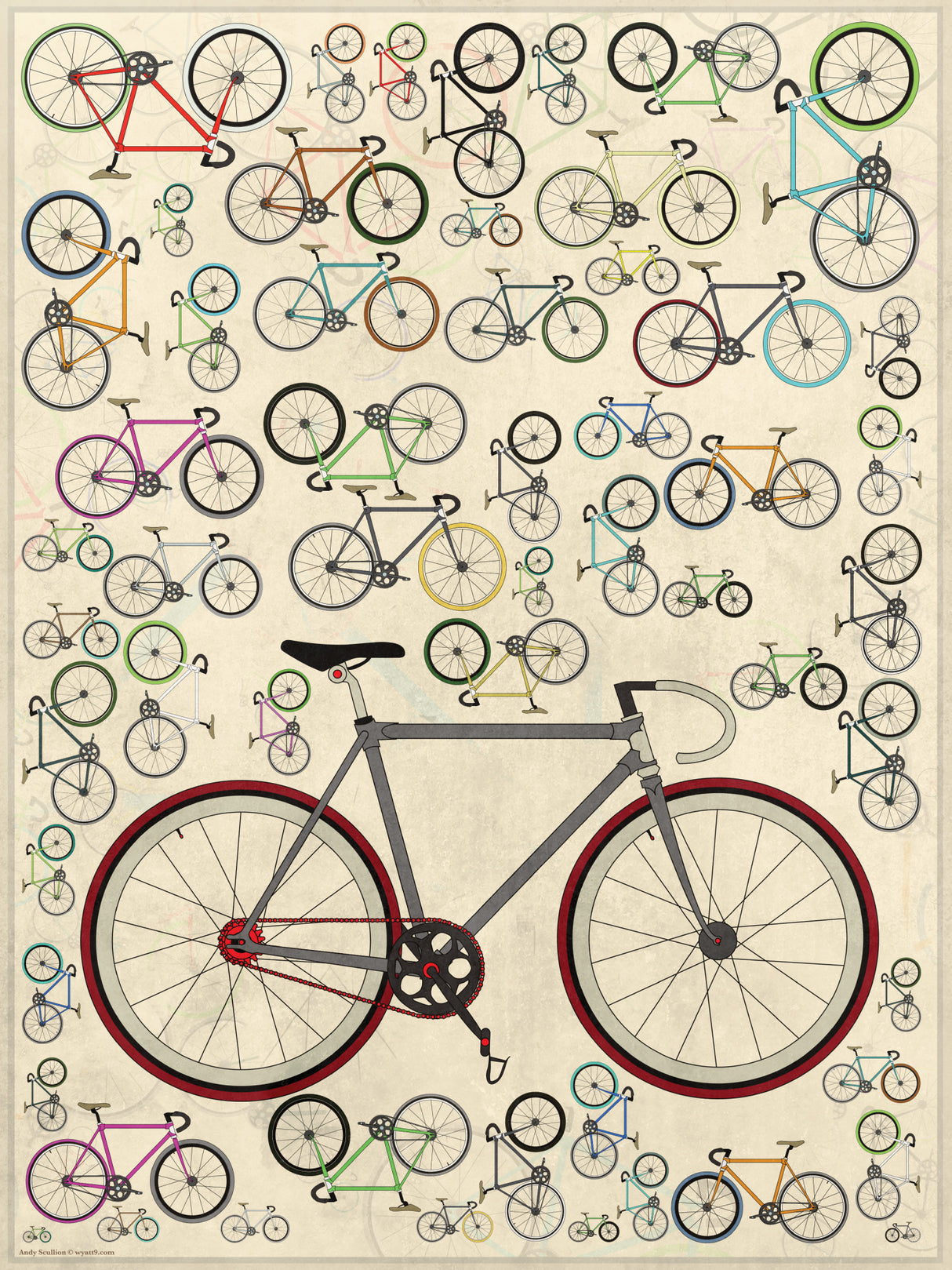 Fixie Bicycles Poster och Canvastavla