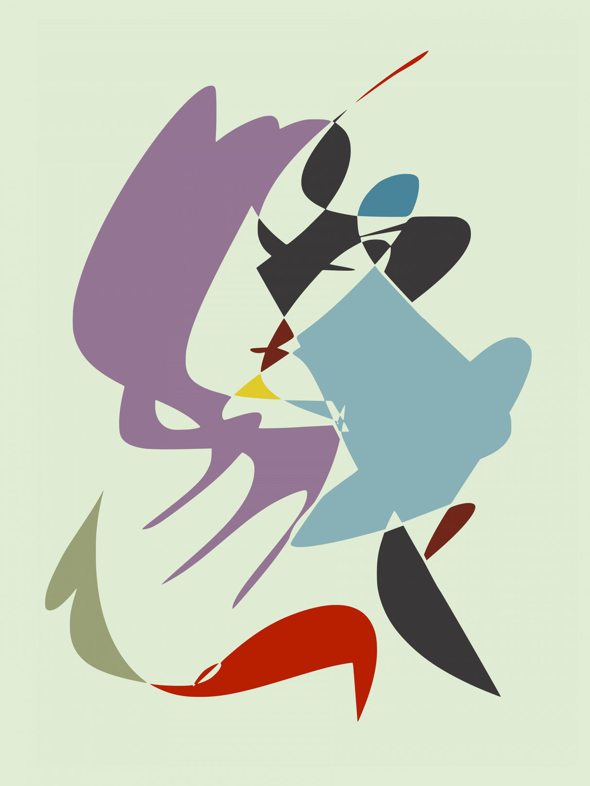 Abstract Shapes Warp Poster och Canvastavla