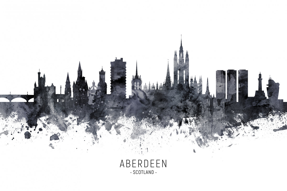 Aberdeen Scotland Skyline Poster och Canvastavla