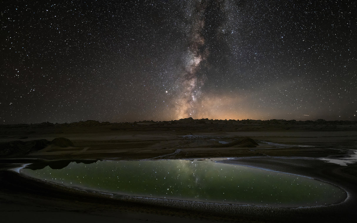Galaxy in a lake Poster och Canvastavla