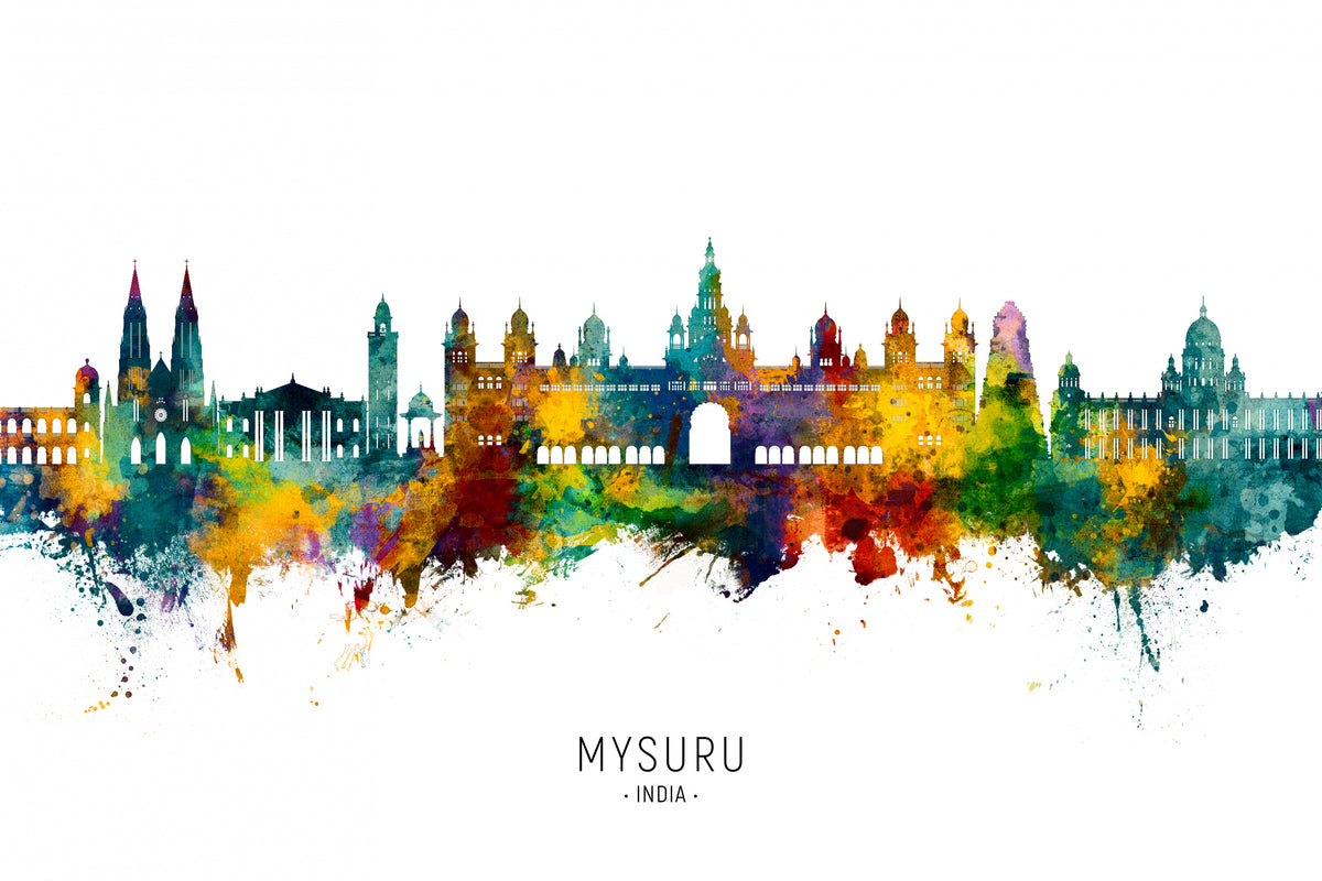 Mysuru Skyline India Poster och Canvastavla