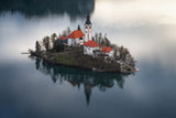 Sunrise in Bled Poster och Canvastavla