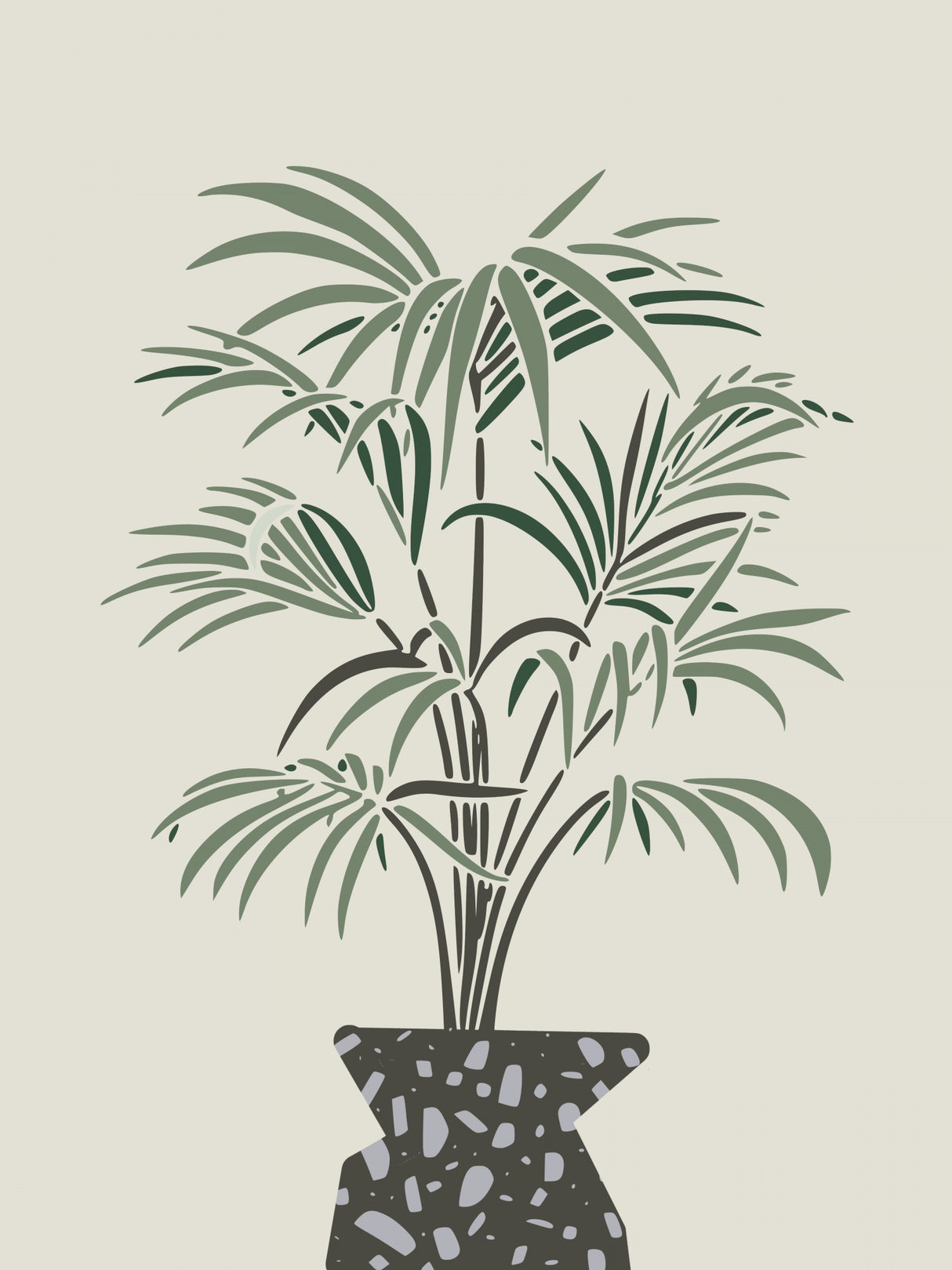 Indoor Pot Palm Poster och Canvastavla
