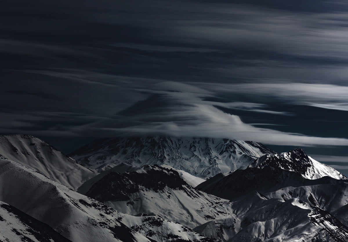 Moon Light on Mount Damavand Poster och Canvastavla