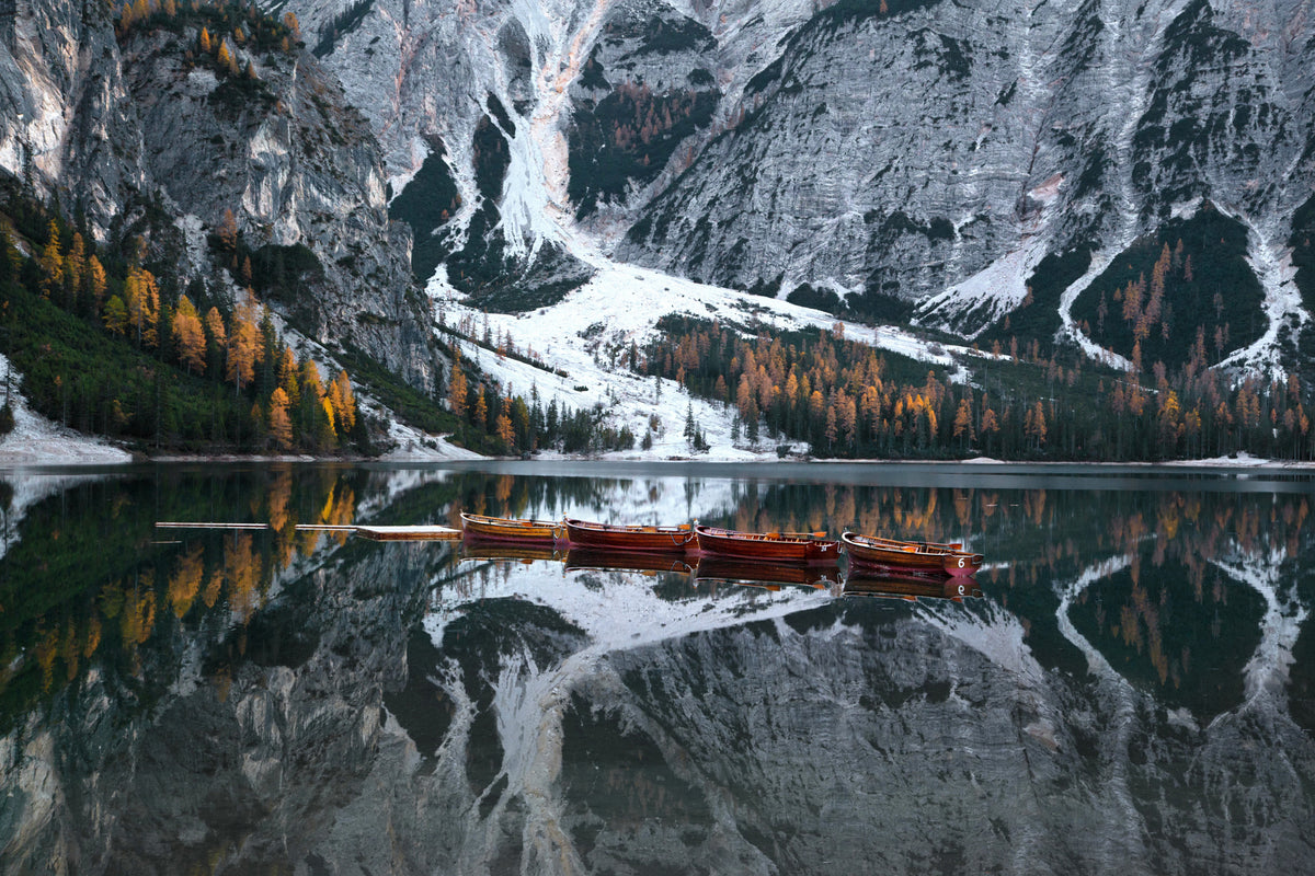 Reflection II - Pragser Wildsee Poster och Canvastavla