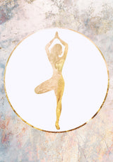 Yoga gold marble 1 Poster och Canvastavla