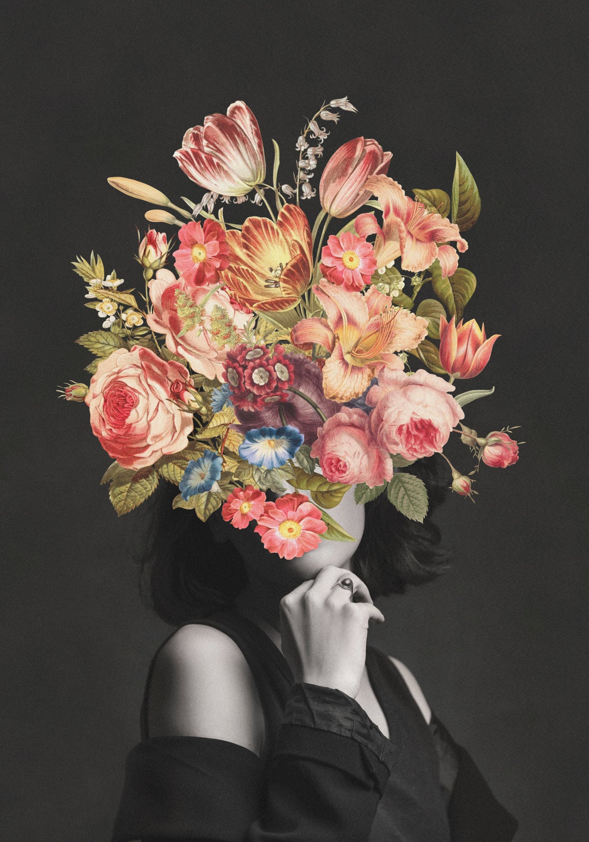 Vintage Floral Bouquet Poster och Canvastavla