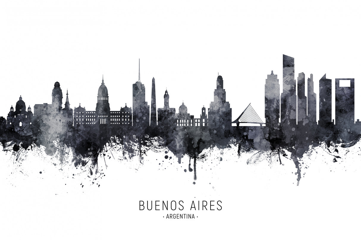 Buenos Aires Argentina Skyline Poster och Canvastavla