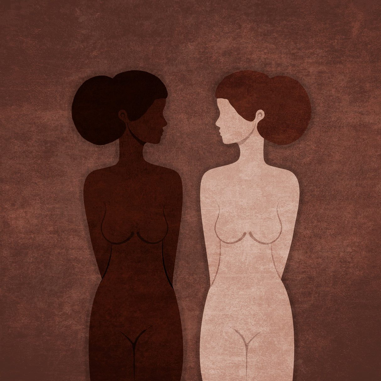 Absctract Terra Women Couples Poster och Canvastavla