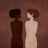 Absctract Terra Women Couples Poster och Canvastavla