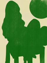Large Figure Cut Out In Green Poster och Canvastavla