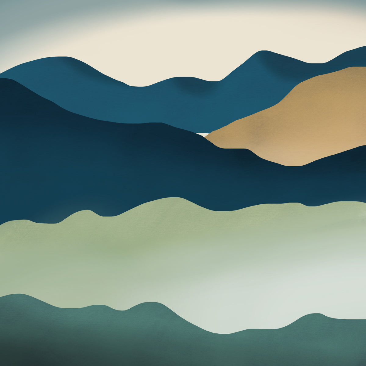 Whimsical Hills Poster och Canvastavla