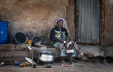 Real life in a village in Benin. Poster och Canvastavla