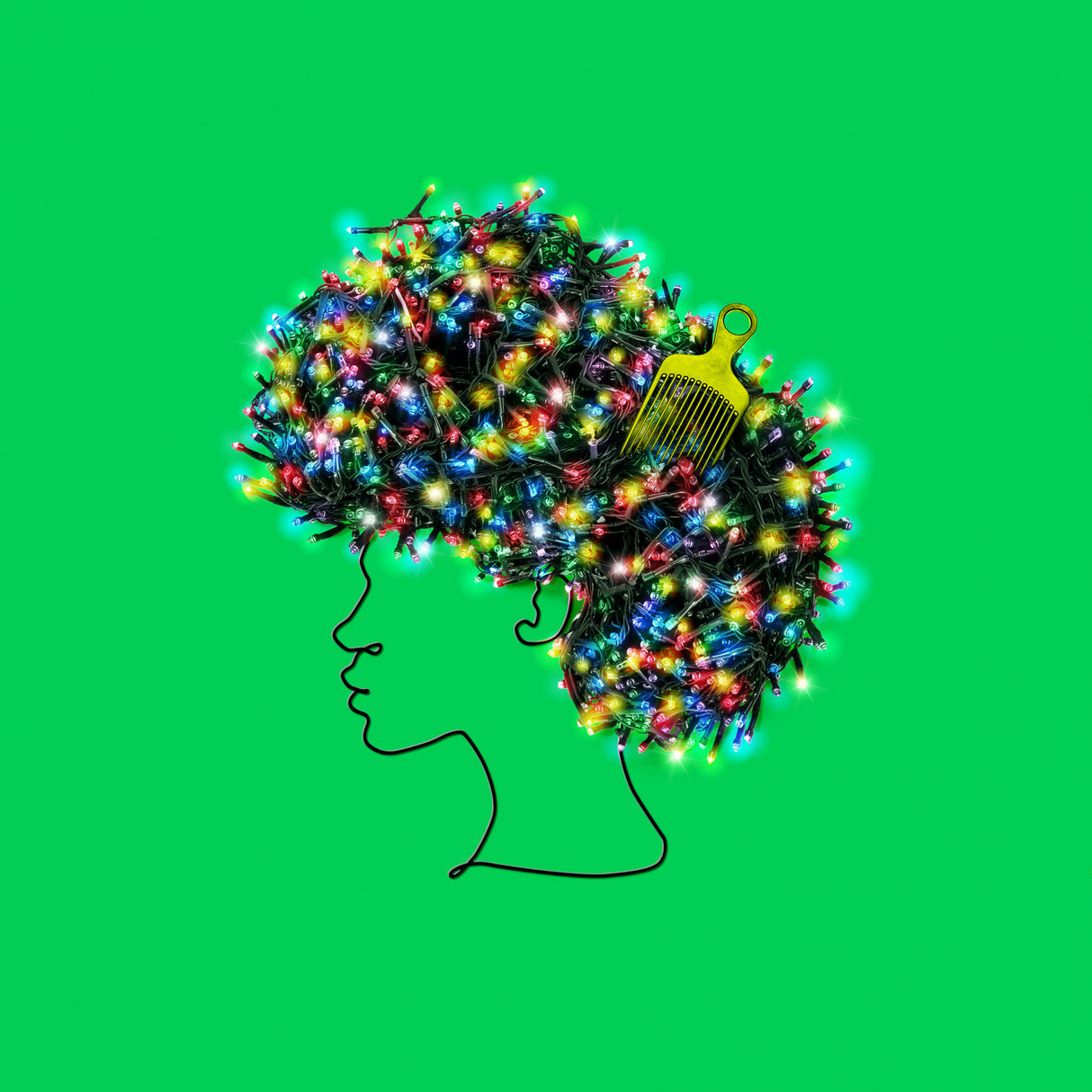 Afro Lights Poster och Canvastavla