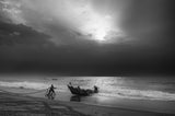 Dawn at Mahabalipuram Coast Poster och Canvastavla