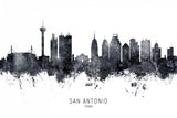 San Antonio Texas Skyline Poster och Canvastavla