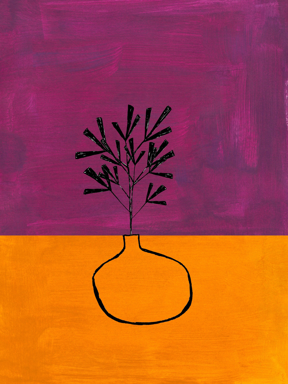 Gold Wine Vase Poster och Canvastavla