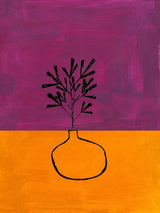 Gold Wine Vase Poster och Canvastavla