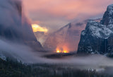 Fire Lit Valley Poster och Canvastavla