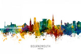 Bournemouth England Skyline Poster och Canvastavla