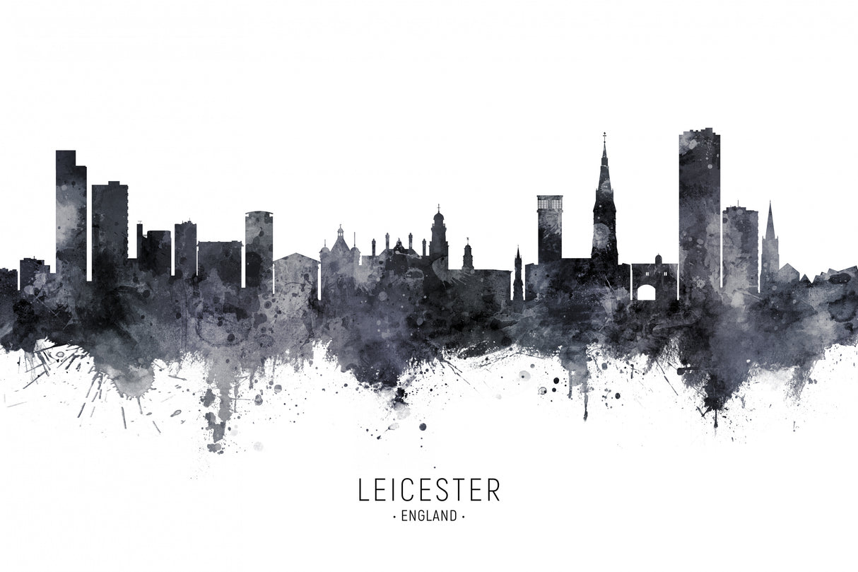 Leicester England Skyline Poster och Canvastavla