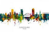 Sunderland England Skyline Poster och Canvastavla