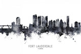 Fort Lauderdale Florida Skyline Poster och Canvastavla