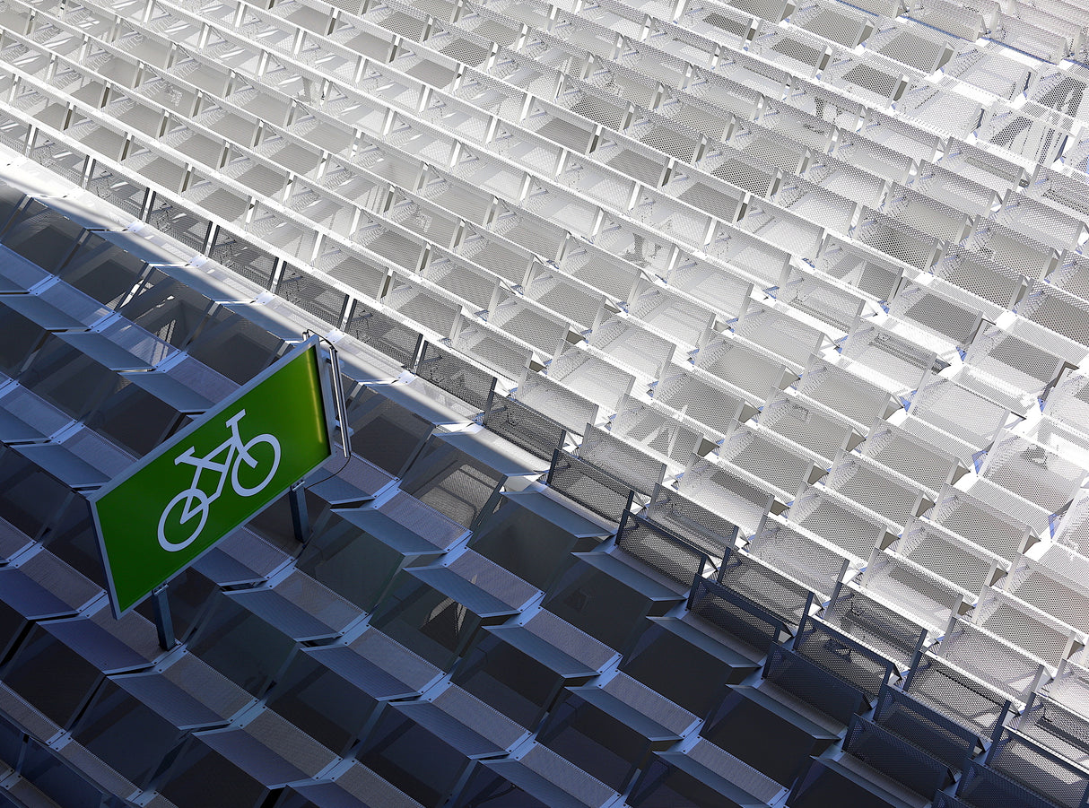 Parking your bike in a pandemic. Poster och Canvastavla