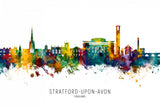Stratford-upon-Avon England Skyline Poster och Canvastavla